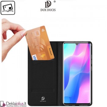 Dux Ducis dirbtinės odos atverčiamas dėklas - juodas (Xiaomi Mi Note 10 Lite)